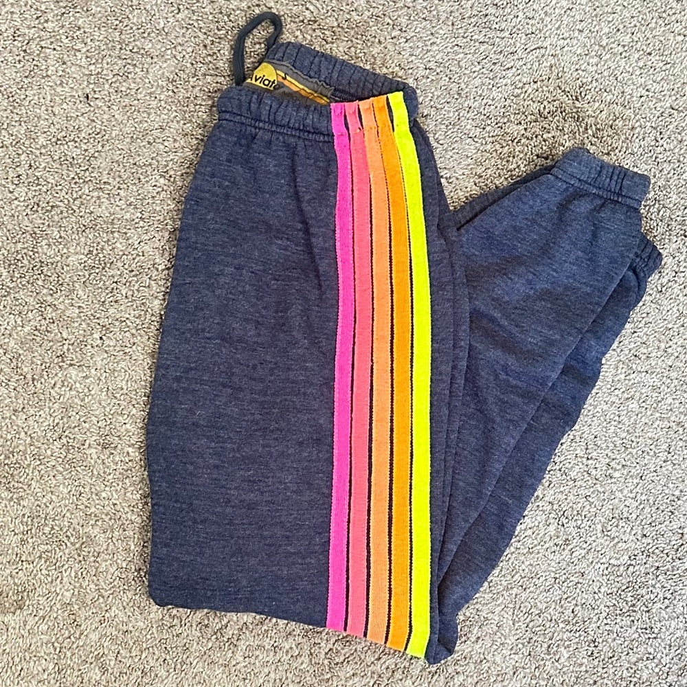 Aviator Nation 5 Stripe Sweat Pants